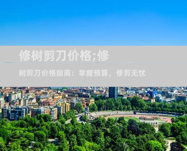 修树剪刀价格;修树剪刀价格指南：掌握预算，修剪无忧