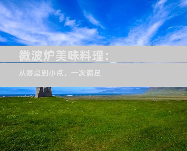微波炉美味料理：从餐桌到小点，一次满足