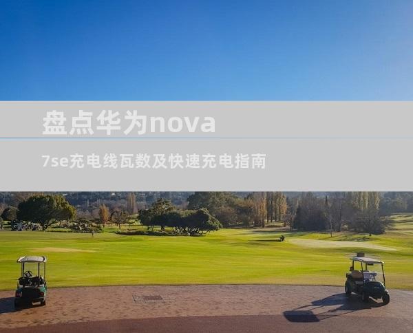 盘点华为nova7se充电线瓦数及快速充电指南