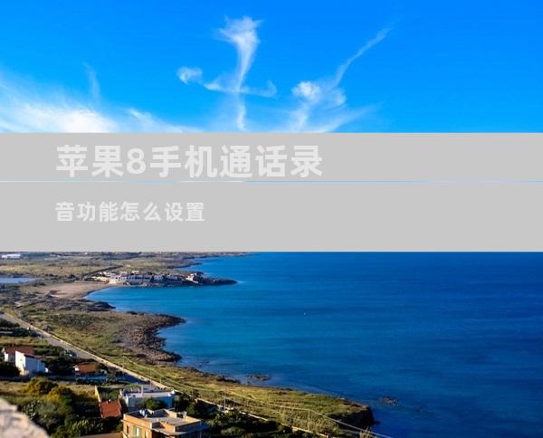 苹果8手机通话录音功能怎么设置